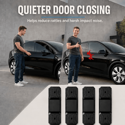 Magnetic Silicone Door Latch Dampers for Model 3 / Y (4-Pack)
