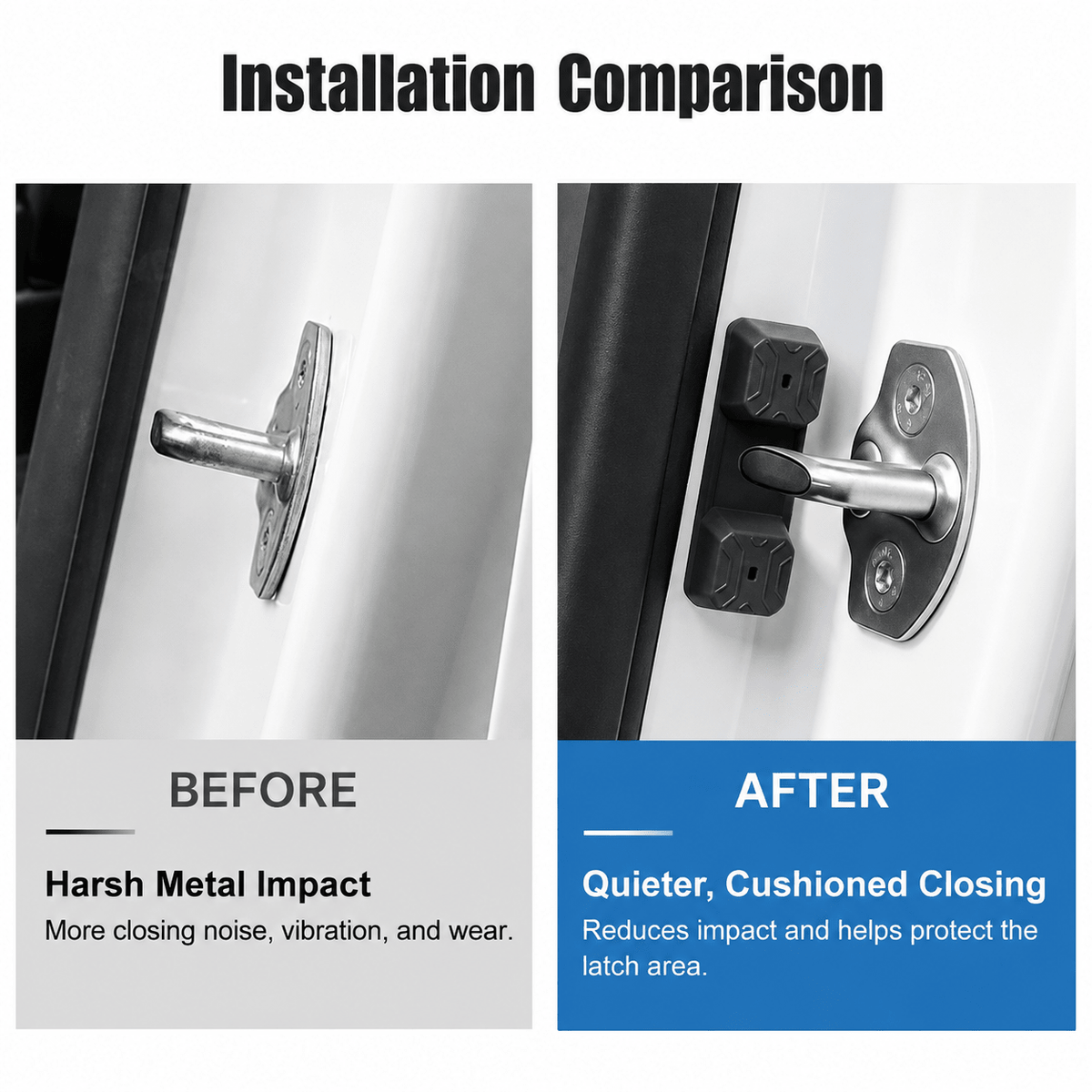 Magnetic Silicone Door Latch Dampers for Model 3 / Y (4-Pack)
