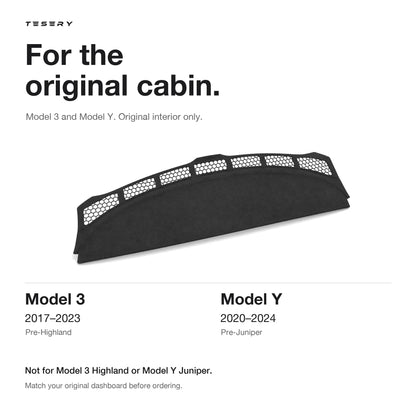 Microfiber Dashboard Cover for Tesla Model 3 & Model Y