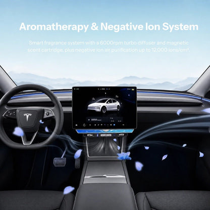 Model 3 Highland/Model Y Juniper Under Screen Crystal Dock  | 3-in-1 Ambient Light, Aromatherapy & USB Fast Charging