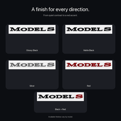 Model Name Tailgate Emblem for Tesla Model 3/Y/S/X