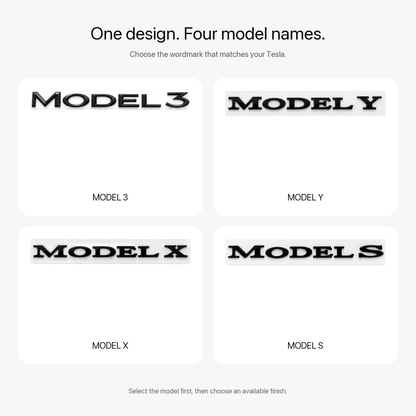 Model Name Tailgate Emblem for Tesla Model 3/Y/S/X