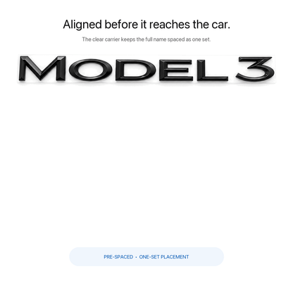 Model Name Tailgate Emblem for Tesla Model 3/Y/S/X