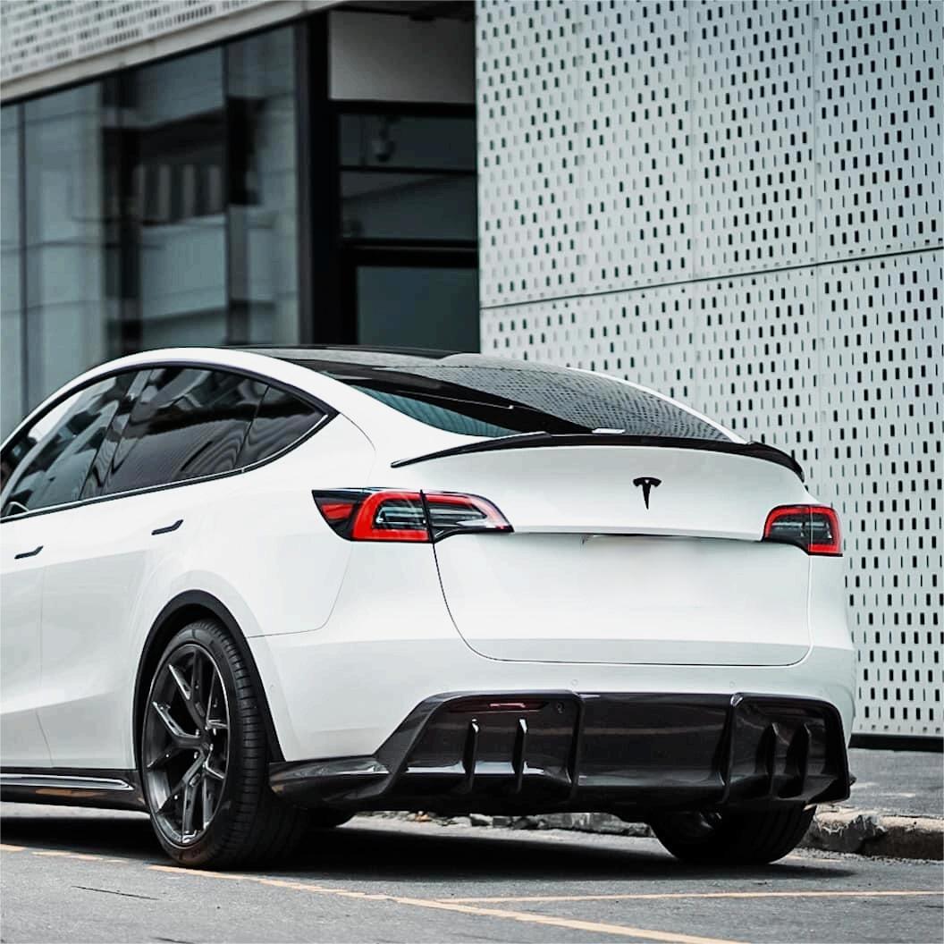 Model Y Carbon Fiber Spoiler Sport Style - Dry Carbon Fiber Exterior Mods