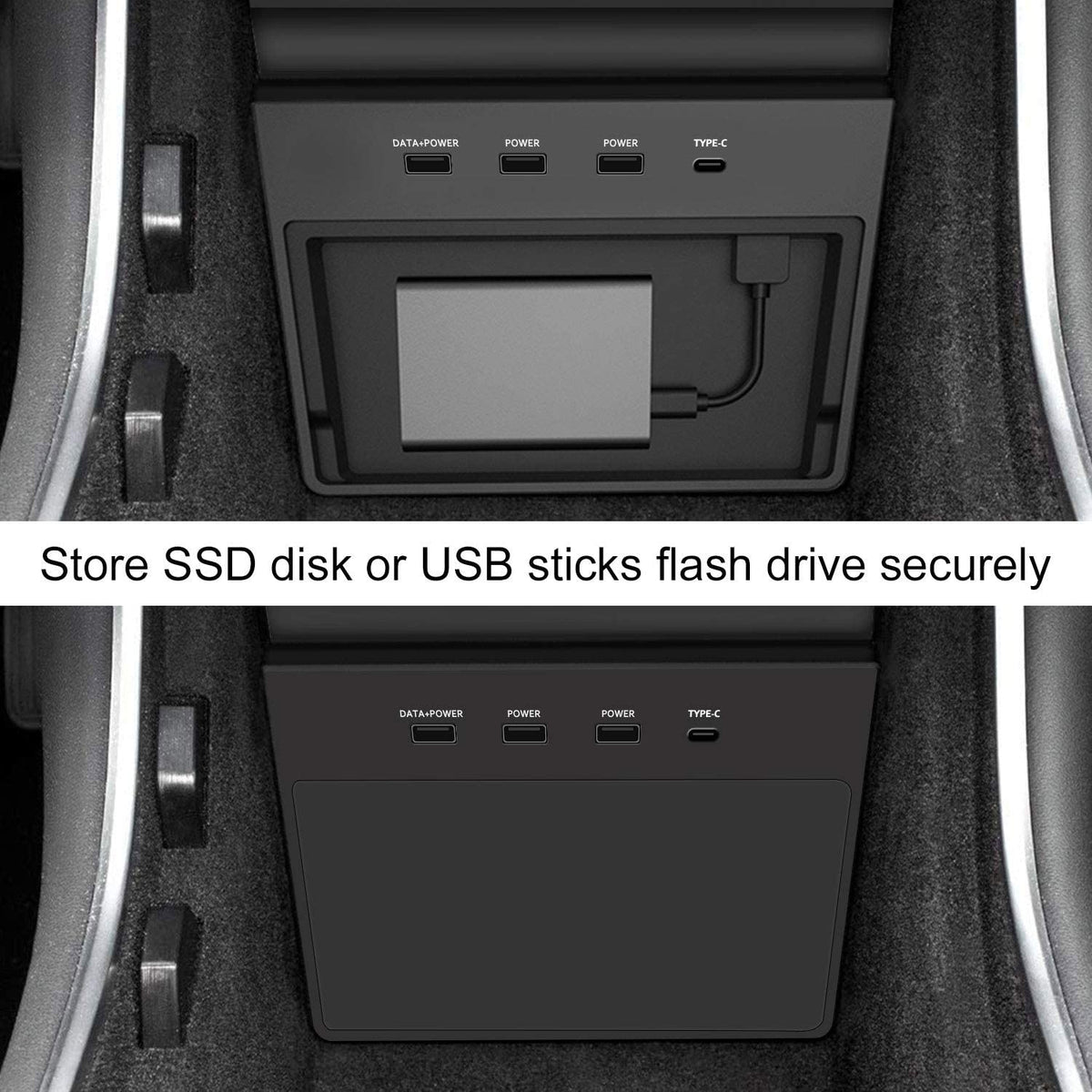 Old style hub USB hub for Tesla Model 3 (2017-2020)