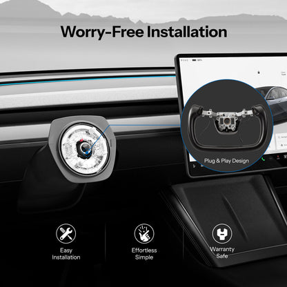 Open-Bottom Yoke Steering Wheel for Model Y Juniper / Model 3 Highland