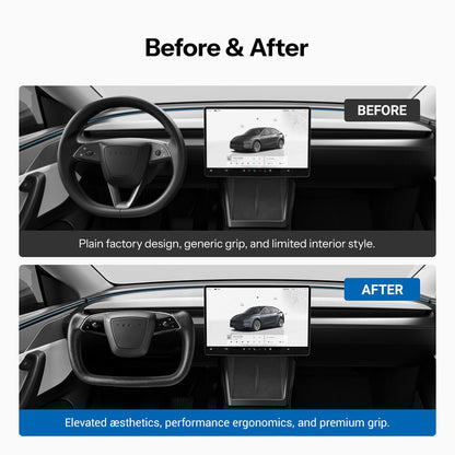 Open-Bottom Yoke Steering Wheel for Model Y Juniper / Model 3 Highland