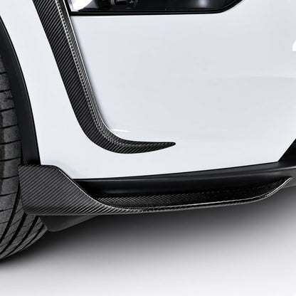 Real Carbon Fiber Front Bumper Corner Trim for Model Y Juniper / Model 3 Highland
