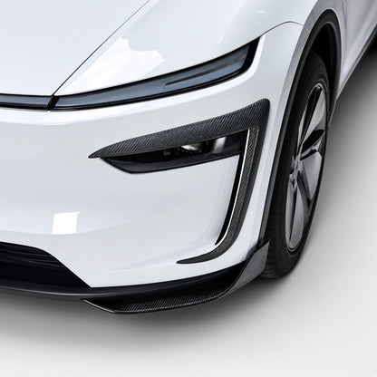 Real Carbon Fiber Front Bumper Corner Trim for Model Y Juniper / Model 3 Highland