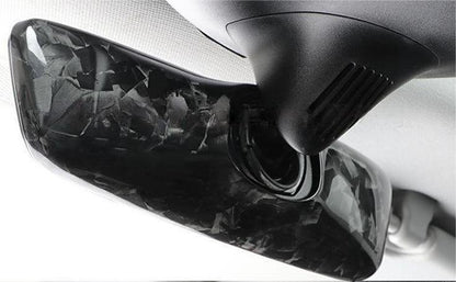 Dry Carbon Fiber Interior Rearview Mirror Cover for Model 3/Y | 4 Finishes | Lightweight