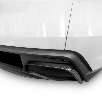 Real Carbon Fiber Rear Diffuser Bumper Trim for Model Y Juniper