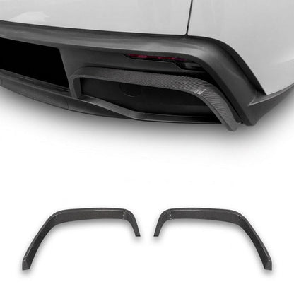 Real Carbon Fiber Rear Diffuser Bumper Trim for Model Y Juniper