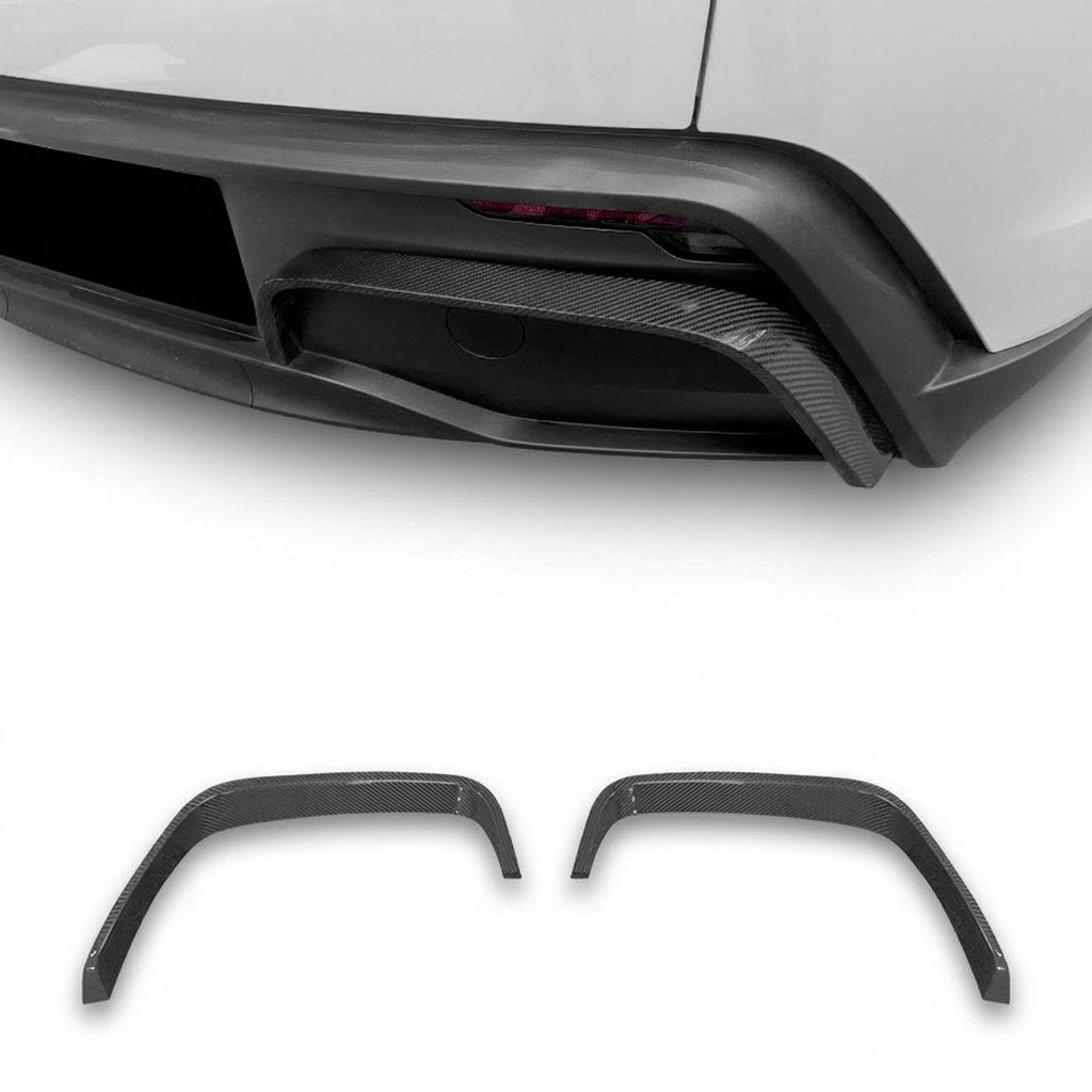 Real Carbon Fiber Rear Diffuser Bumper Trim for Model Y Juniper