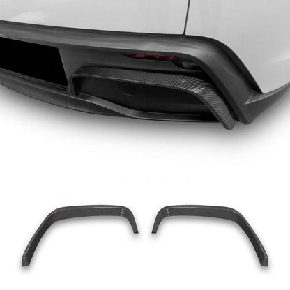 Real Carbon Fiber Rear Diffuser Bumper Trim for Model Y Juniper