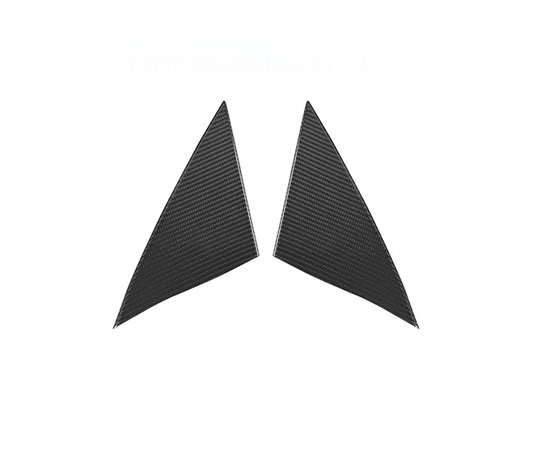 Real Dry Carbon Fiber A-Pillar Accent Overlays for Model 3 / Y