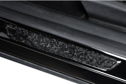 Real Dry Carbon Fiber Door Sill Strip Cover for Model 3 / Y