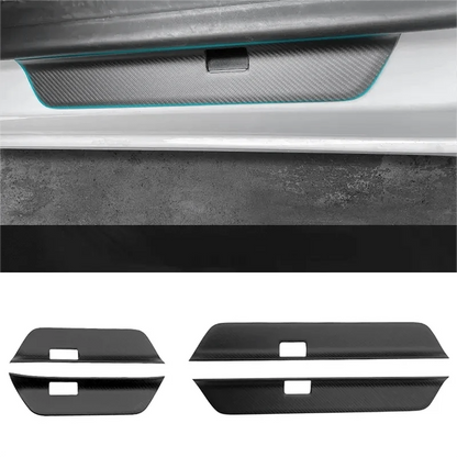 Real Dry Carbon Fiber Door Sill Strip Cover for Model 3 / Y