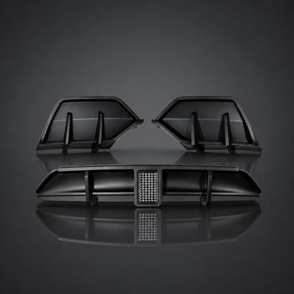 Rear Bumper Lip Spoiler & Diffuser with Flashing LED Pilot Brake Light for Model Y Juniper