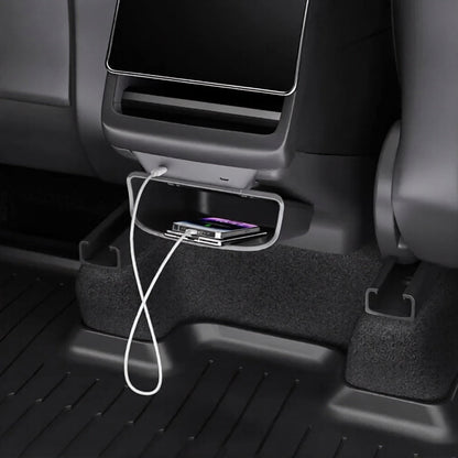 Rear Center Console Cover & Storage Box for Model 3 Highland & Model Y Juniper | TPE Protection