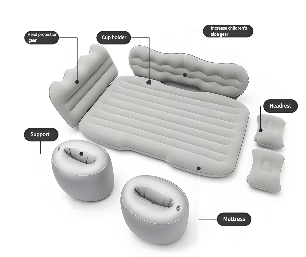 Rear Seat Air Mattress for Model 3/Y | TESERY