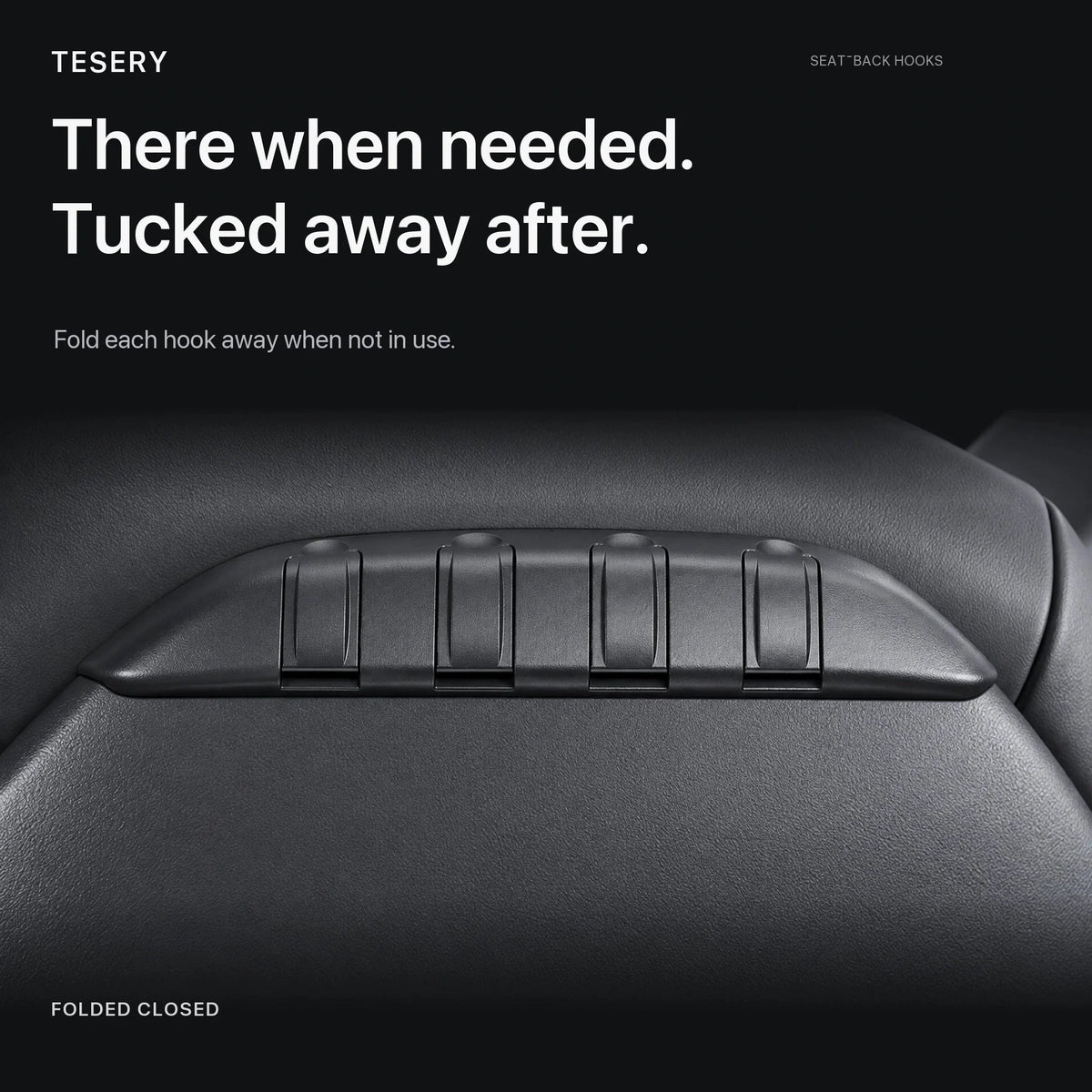 Rear Seat Back Hooks & Organizer for Tesla Model 3/Y | TESERY