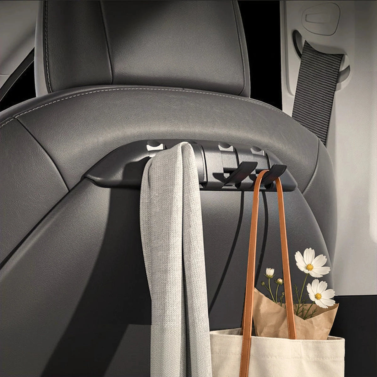 Rear Seat Back Hooks & Organizer for Tesla Model 3/Y | TESERY