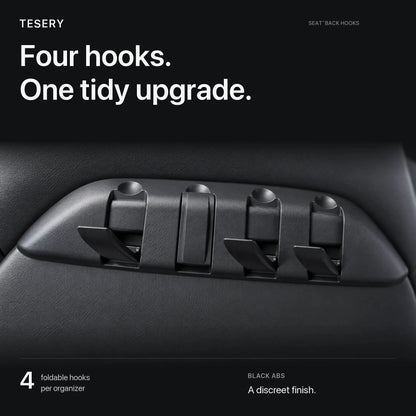 Rear Seat Back Hooks & Organizer for Tesla Model 3/Y | TESERY