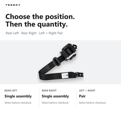 Rear Seat Belt Assembly for Model Y (1616501-C1-A)
