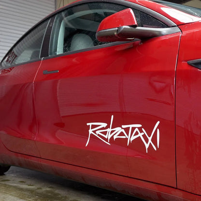 Reflective Robotaxi Decal | Tesla Body & Window Waterproof PVC Sticker