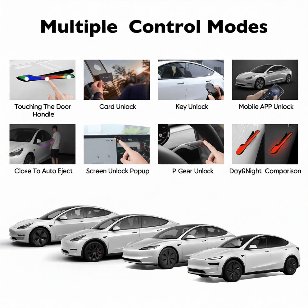 RGB Wireless Electric Door Handles for Model 3 & Model Y | Tesery