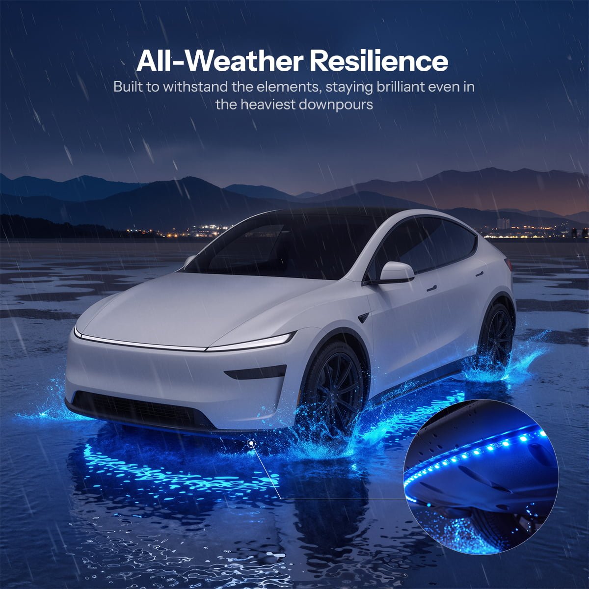 RGB Underglow LED Chassis Ambient Lighting Kit for Model Y Juniper/ YL / Model 3 Highland