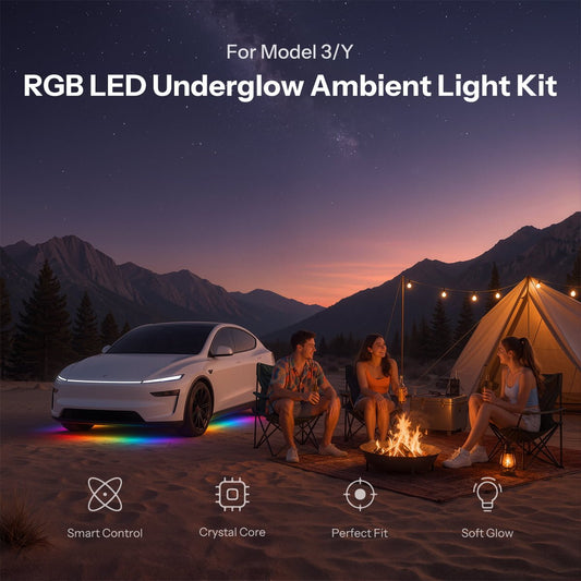 RGB Underglow LED Chassis Ambient Lighting Kit for Model Y Juniper/ YL / Model 3 Highland