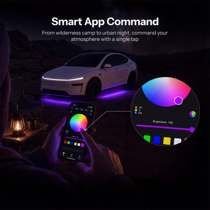 RGB Underglow LED Chassis Ambient Lighting Kit for Model Y Juniper/ YL / Model 3 Highland