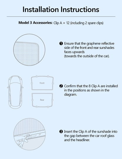 Glass Roof Sunshade for Tesla Model Y | TESERY