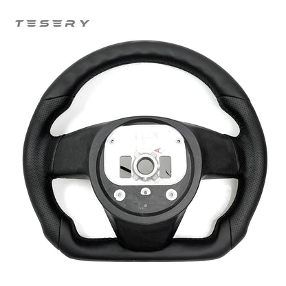TESERY Touch Horn Round Steering Wheel Replacement for Tesla Model S / X 2021-2023