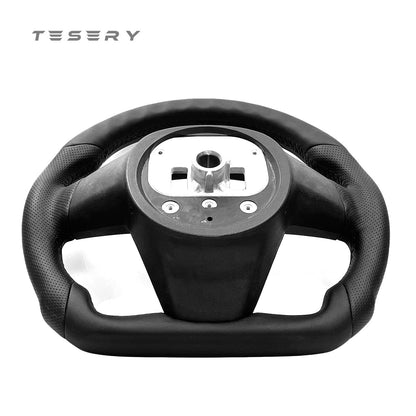 TESERY Touch Horn Round Steering Wheel Replacement for Tesla Model S / X 2021-2023