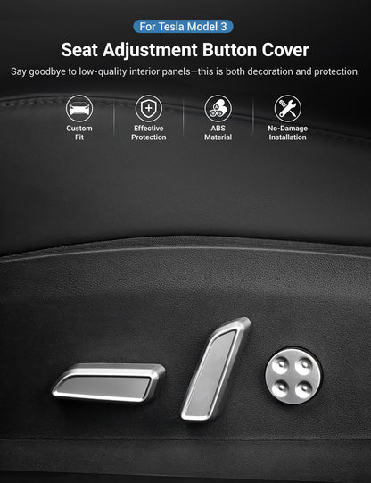 Seat Adjustment Button Cover for Tesla Model 3