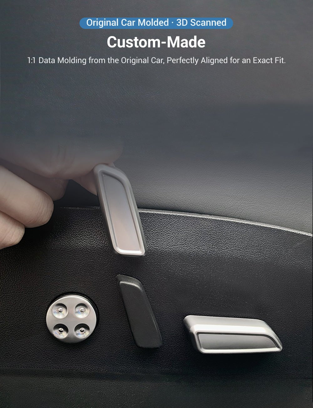 Seat Adjustment Button Cover for Tesla Model 3