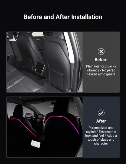 Seat Back Ambient Lighting for Model 3 Highland & Model Y Juniper (2PCS) | TESERY