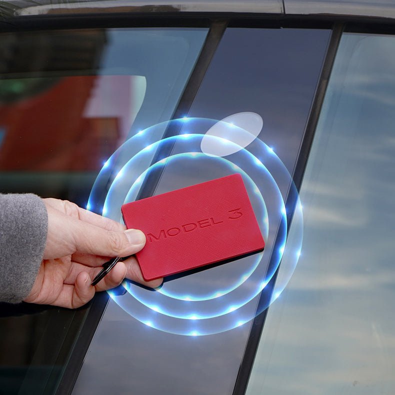Silicone Key Card Holder for Model 3/Y | 2 Colors | Anti-Slip | Waterproof | Keychain Design