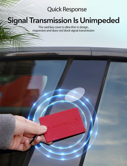 Silicone Key Card Holder for Model 3/Y | 2 Colors | Anti-Slip | Waterproof | Keychain Design