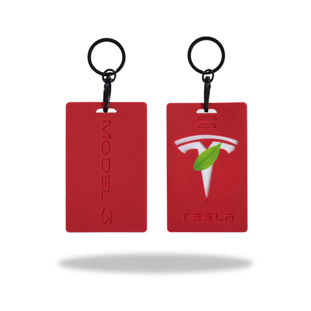 Silicone Key Card Holder for Model 3/Y | 2 Colors | Anti-Slip | Waterproof | Keychain Design