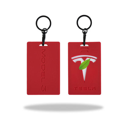 Silicone Key Card Holder for Model 3/Y | 2 Colors | Anti-Slip | Waterproof | Keychain Design