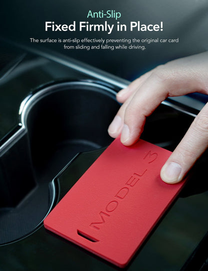 Silicone Key Card Holder for Model 3/Y | 2 Colors | Anti-Slip | Waterproof | Keychain Design