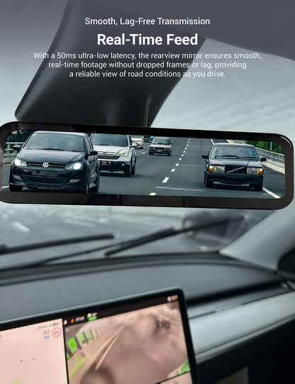 Flash Sale: Streaming Rearview Mirror Recorder for 9″ Model 3 Highland 丨Single Camera