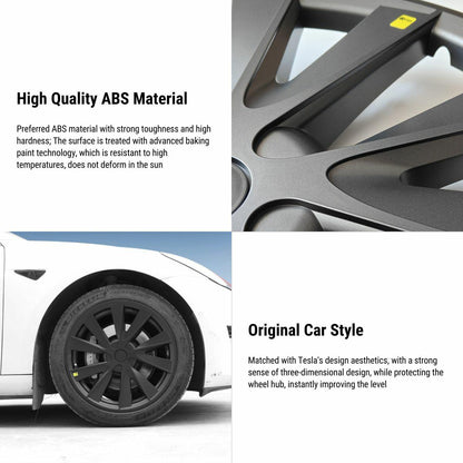 TESERY 18″ Hub Caps For Model 3 (4PCS)