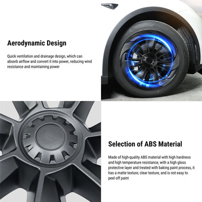 TESERY 19″ Big Blade Wheel Covers For Model Y (4PCS)