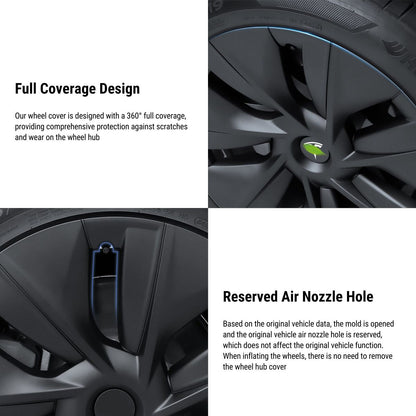 TESERY 19″ Gemini Dark Wheels Cover for Model Y (4PCS)