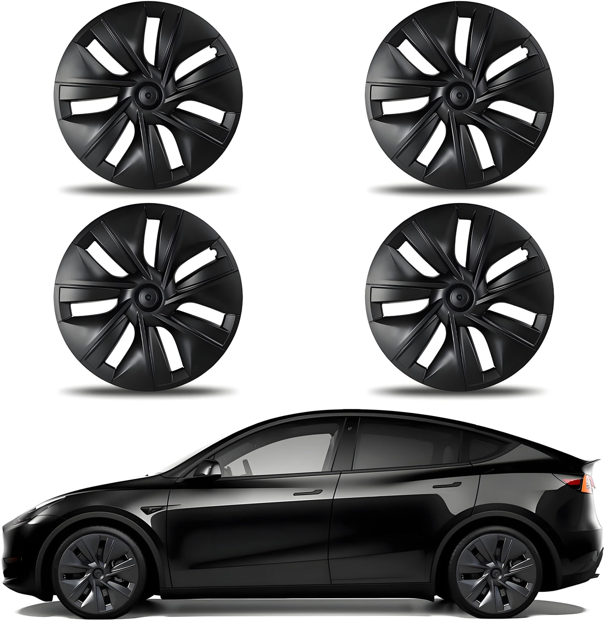 TESERY 19″ Gemini Dark Wheels Cover for Model Y (4PCS)