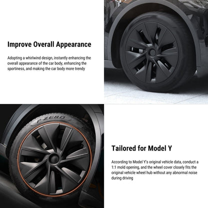 TESERY 19″ Gemini Dark Wheels Cover for Model Y (4PCS)